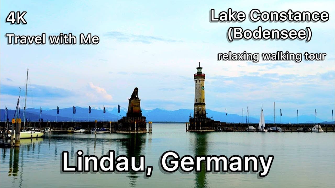Relaxing Ambient Walking Tour in Lindau – Along Bodensee Promenade | Part 1 | Germany | 4K 60fps