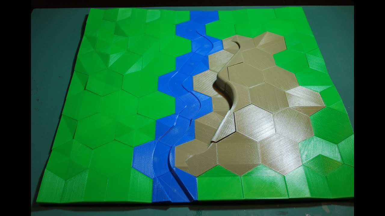 Terrain Showcase:  HexT 3d Printable RPG/Battlefield Modular Terrain Tiles