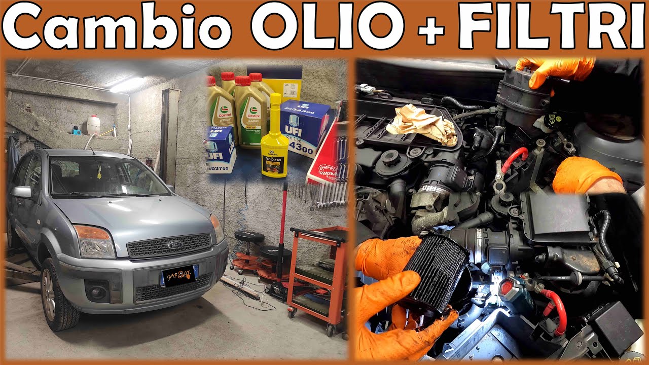 Tagliando Completo FORD Fusion 1.4 TDCi DURA-TORQ: Olio Motore e FILTRI (Gasolio, Aria e Olio)