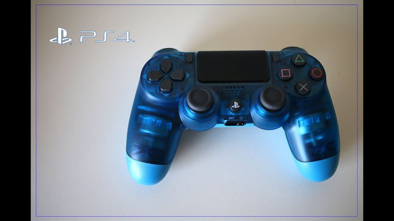 PS4 Blue Crystal Controller
