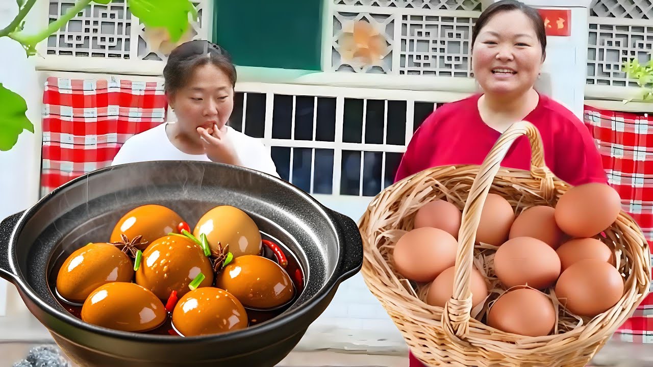 【陕北霞姐】上山捡十斤野鸡蛋，做陕北风味”五香茶叶蛋“，皮薄蛋嫩卤香四溢，一家人连吃一盆吃不够！