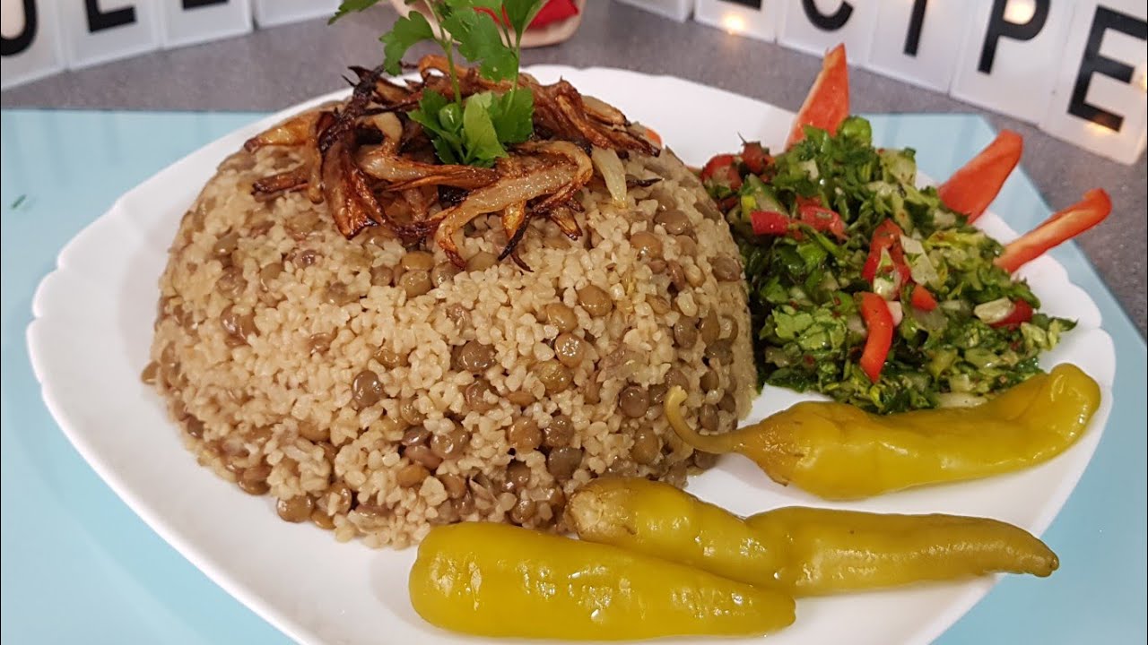 أسهل طريقة لعمل مجدرة البرغل😋Mujadara bulgur