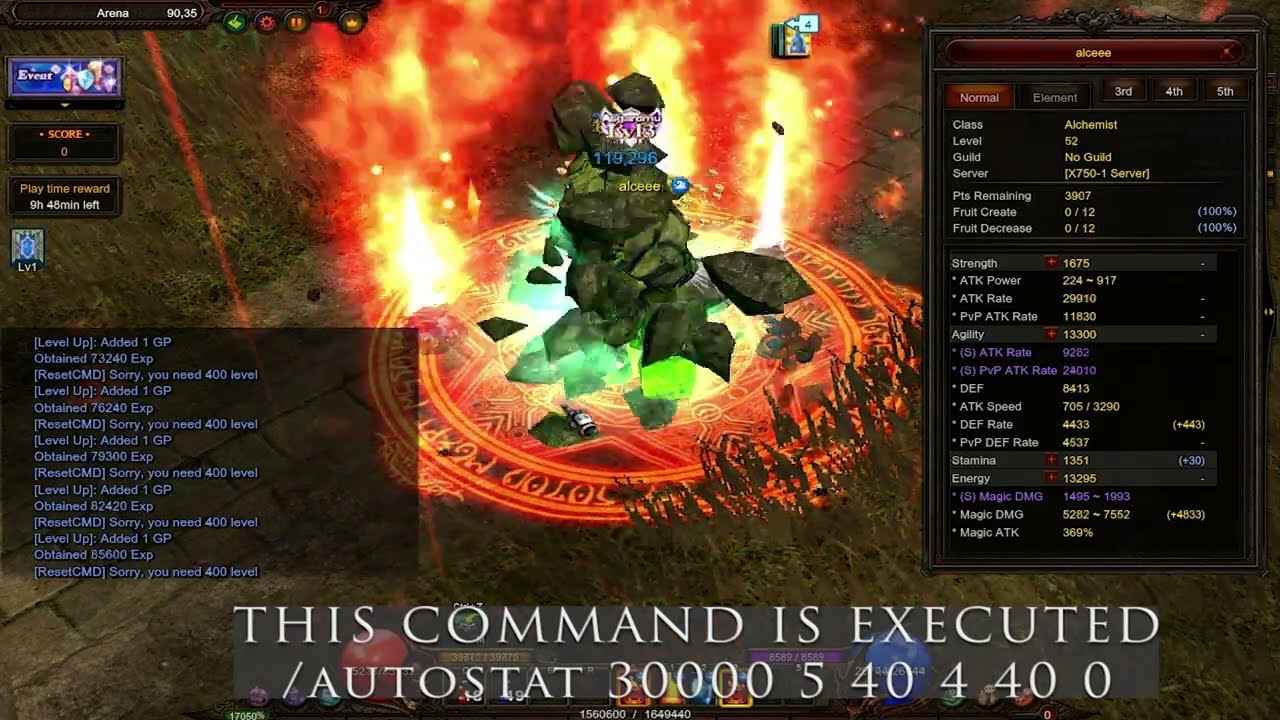 Auto reset guide for Mu online