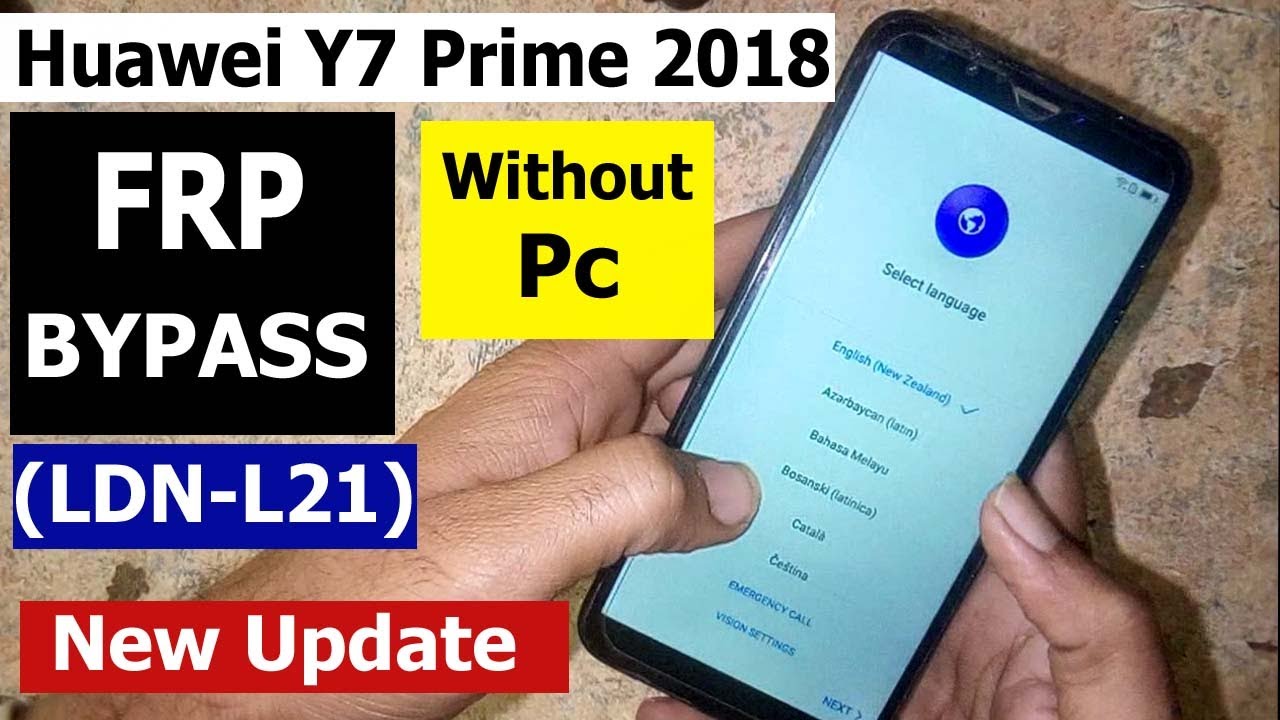 HUAWEI Y7 Prime 2018 LDN-L21 FRP BYPASS Google Account Unlock New Update Without Pc