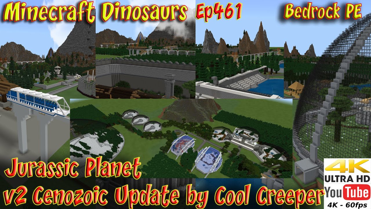 Jurassic Planet v2 Cenozoic Update by CoolCreeper Dinosaurs Minecraft Bedrock PE Dinosaurs Ep461