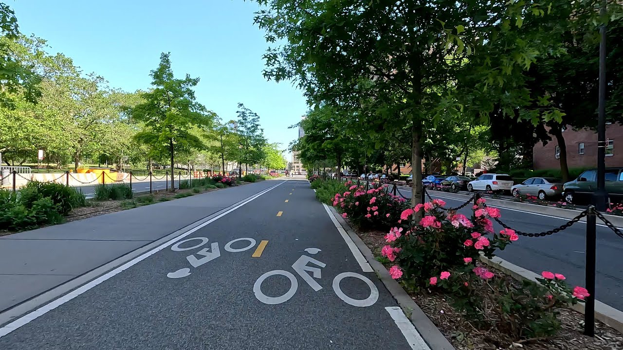 NYC Hudson River Greenway Trail & Two Bridges ride - 4K -