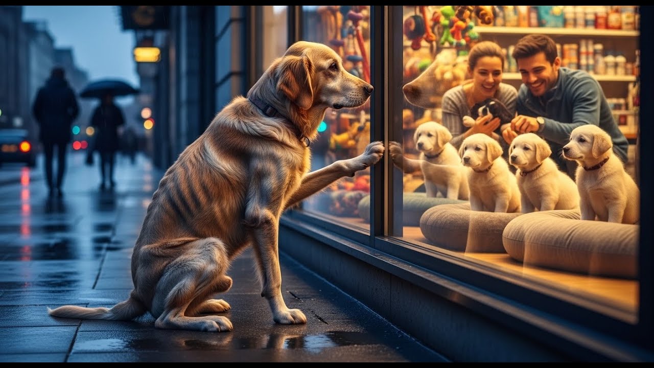 Abbandonato e Dimenticato: La Storia del Cane che Sognava l'Amore Dietro un Vetro