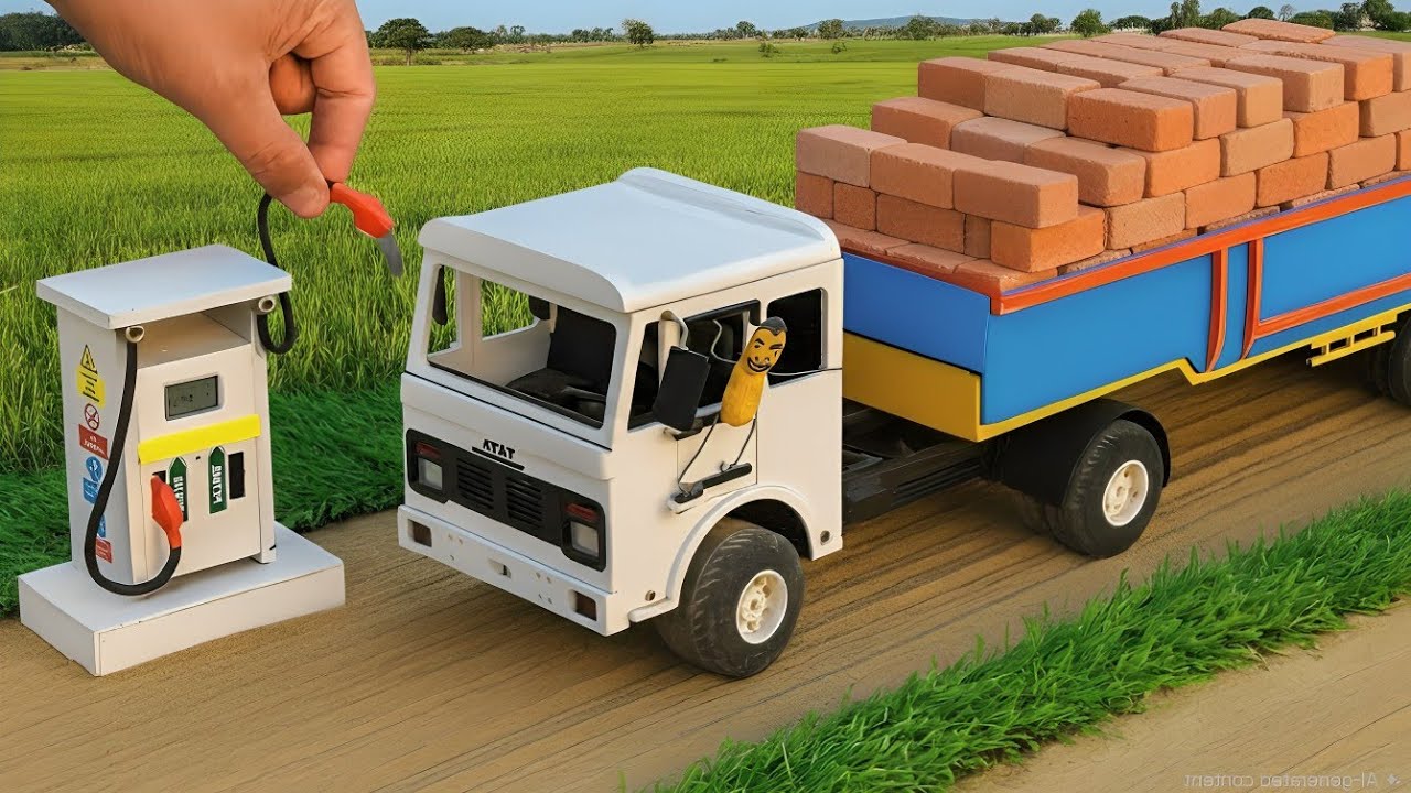 DIY Mini Truck Builds Strong Cement Bridge | Creative Engineering Construction Project