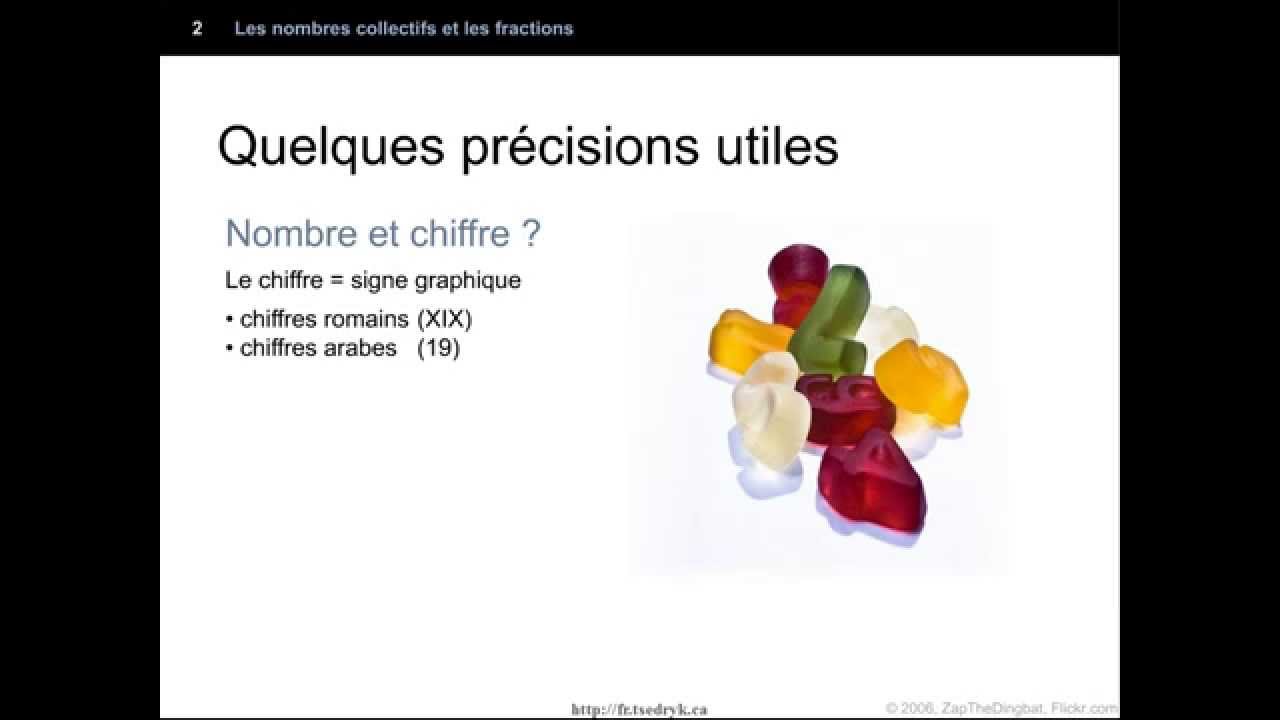 Les nombres collectifs et les fractions
