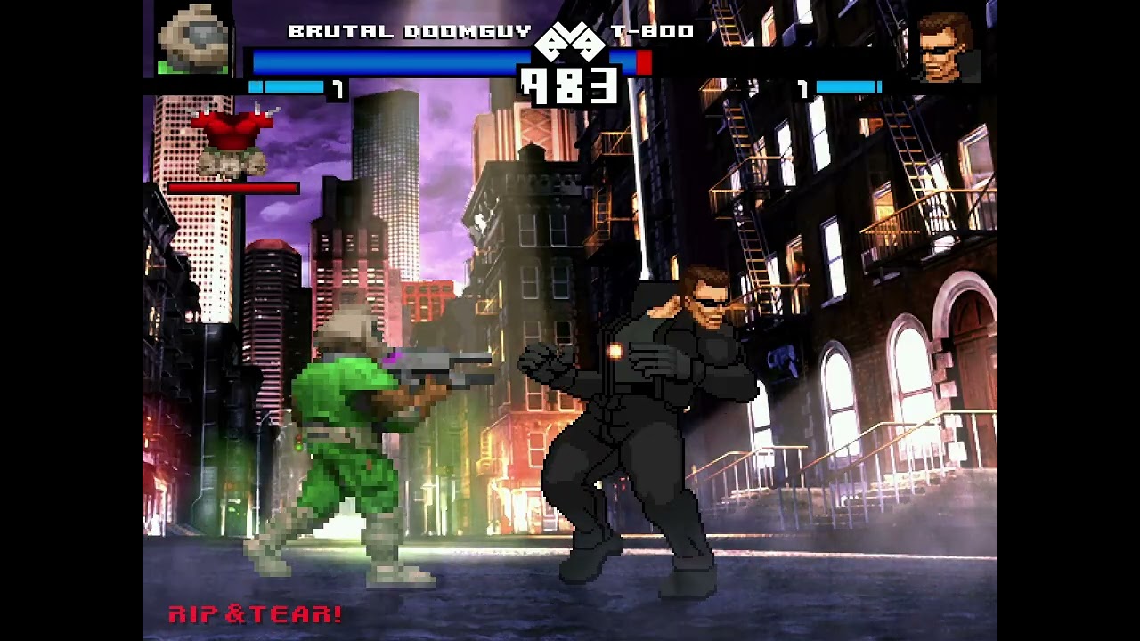 Mugen - Brutal Doomguy vs Terminator/RoboCop