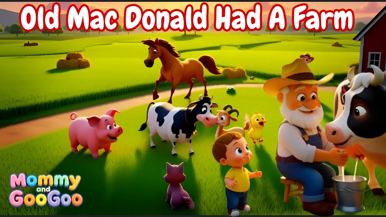 Old MacDonald Had a Farm, Nursery Rhymes For Kids, Farm Animals Song,  Mommy and GooGoo.Baby Songs.