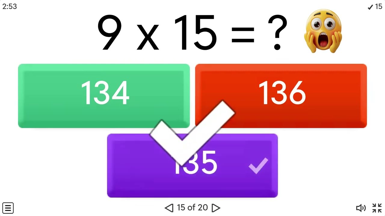MASTER THE  9  TİMES (1-20) /EASY TRİCK INCLUDED ! MATH QUİZ 🔢