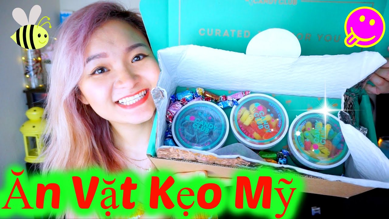 Trying American Candy Club | Thử Đồ Ăn Vặt Kẹo Mỹ ♡ BeeSweetiee