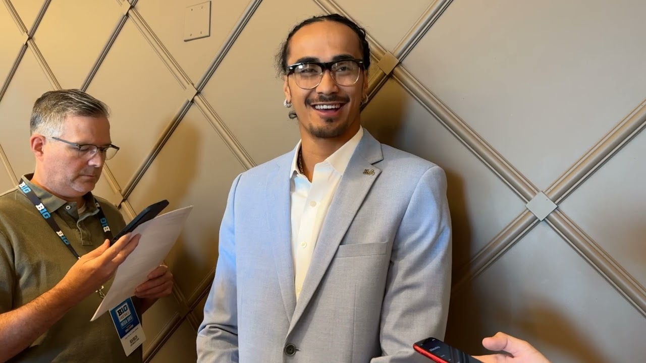 UCLA quarterback Nico Iamaleava talks at Big Ten Media Days