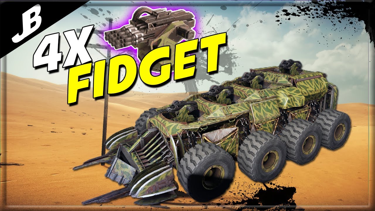 The Ultimate Weapon striping build, 4 Fidget Rapid Fire machine guns - Crossout Gameplay