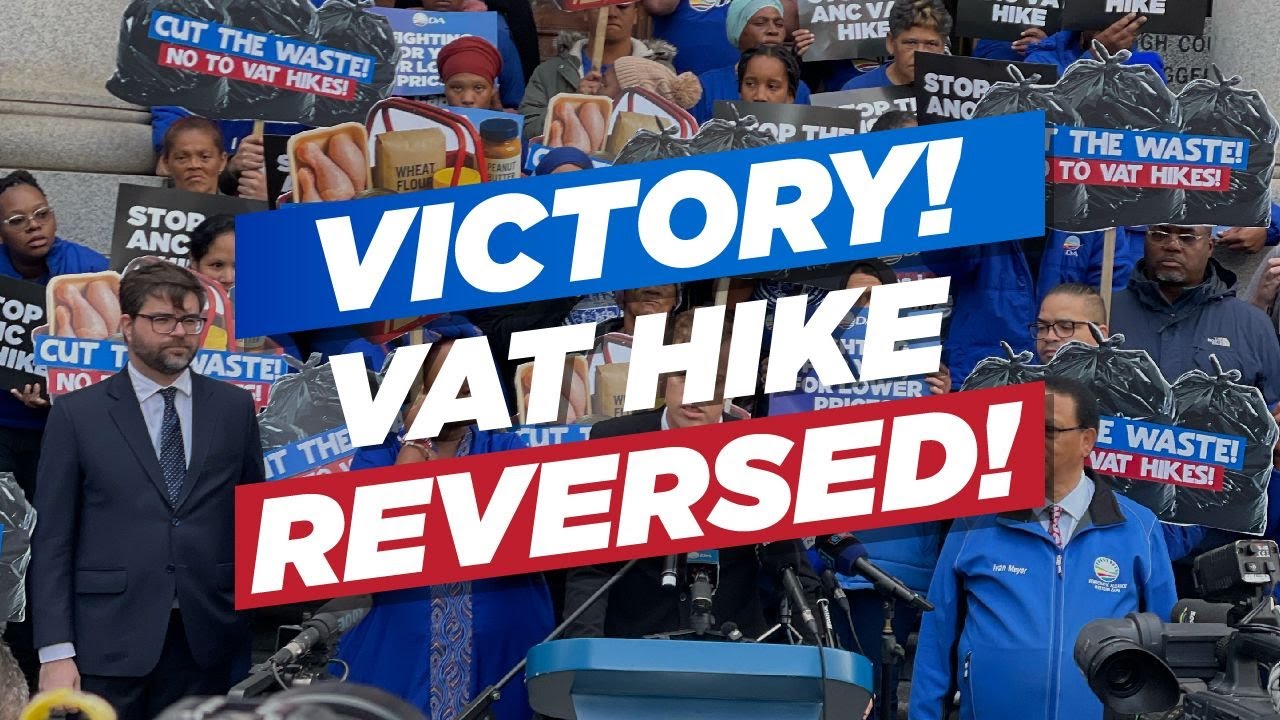 DA briefs the media and public on VAT hike victory