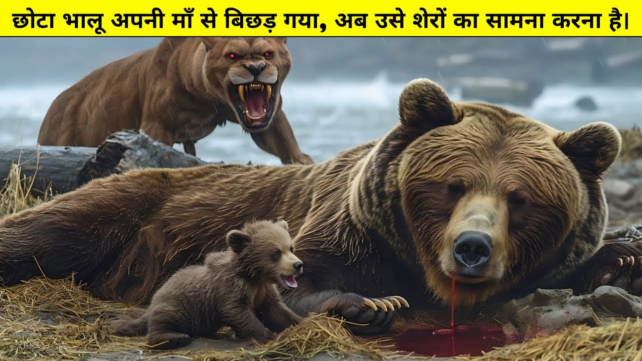 Little BEAR Losts His Mother, Now Has to Face LIONS - Bear (1988) Movie Explained हिन्दी