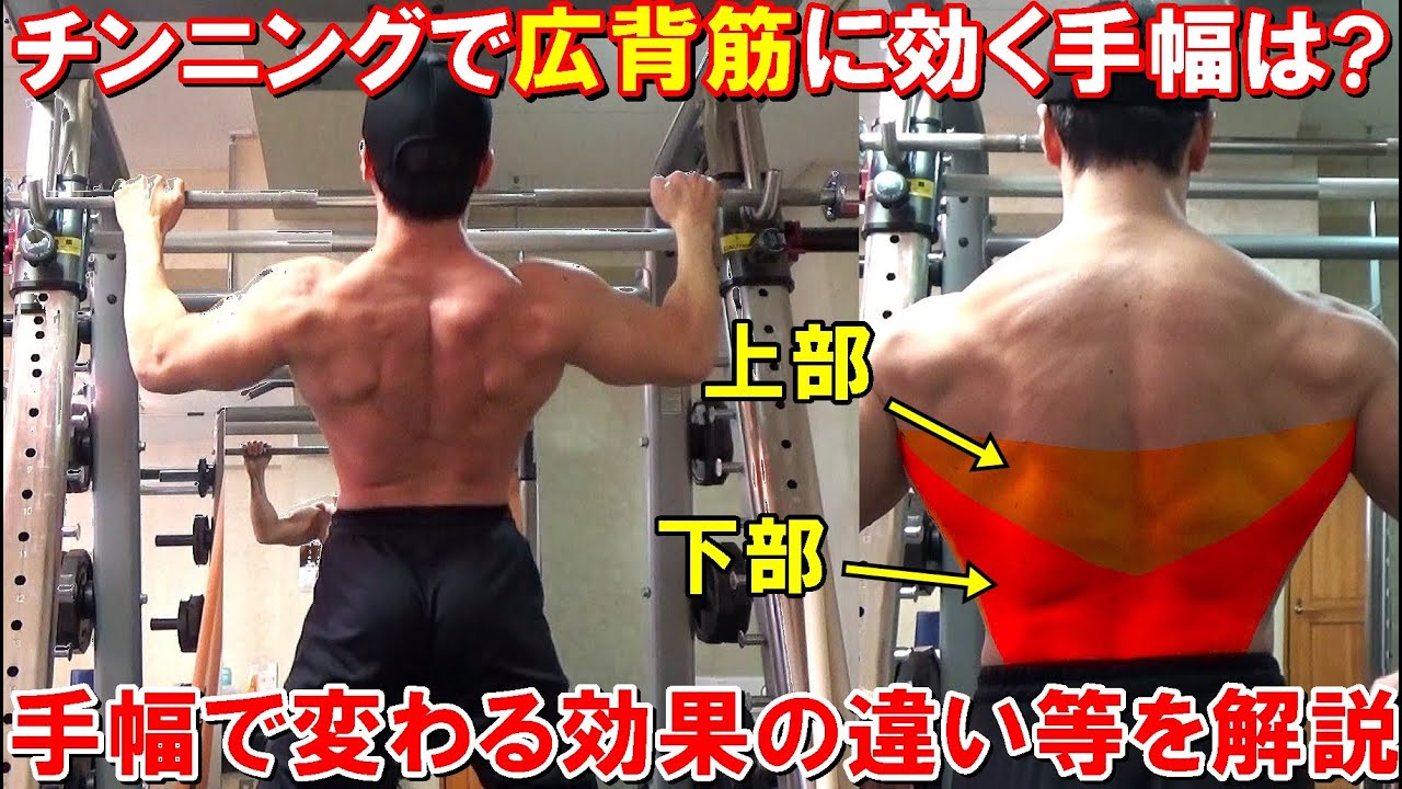 チンニングで広背筋に効く手幅はどれくらい？手幅で変わる効果や効果的なフォームを解剖学的に解説