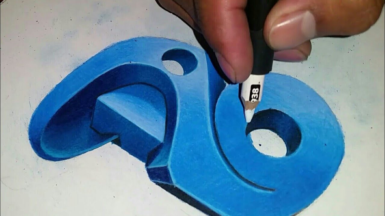 tutorial como meter los colores en una letra en 3D  |How to make a 3D letter 2017