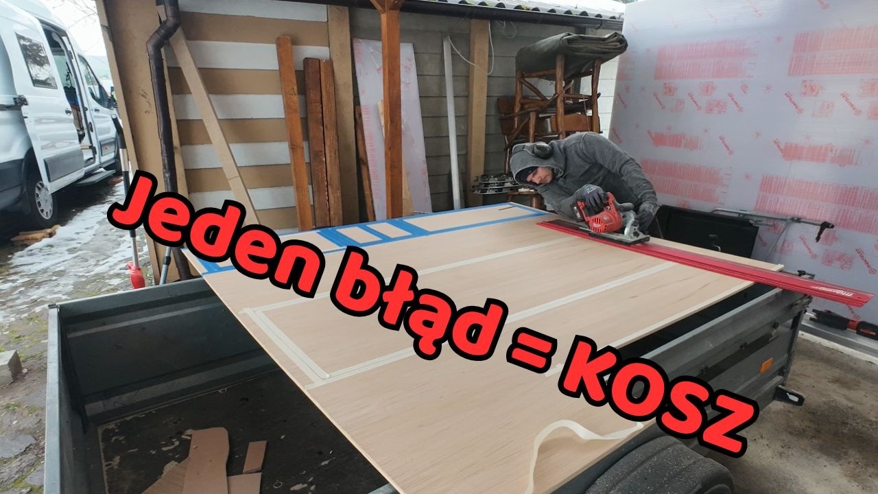 Jedna pomyłka i płyta do wyrzucenia… Budowa ścian łazienki w kamperze #85