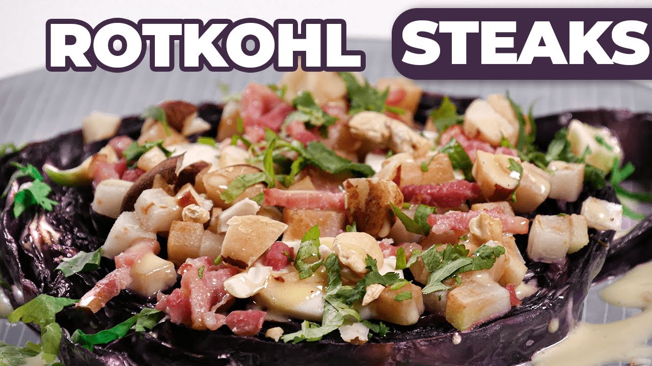 Rotkohlsteaks - So hast du Rotkohl garantiert noch nicht gegessen!