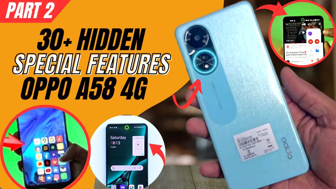 OPPO A58 4G Top 30+ Tips And Tricks | Part-2 ⚡ Special Features | Oppo A58 4G Hindi | Oppo A58