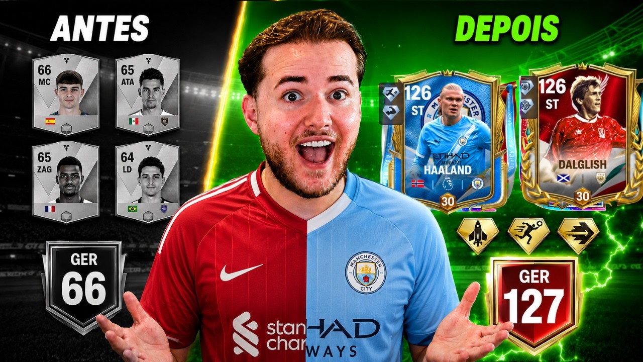 PEGUEI os NOVOS DRAFTS B de LIVERPOOL e CITY no FC Mobile 26 ( TIME DE INSCRITO )
