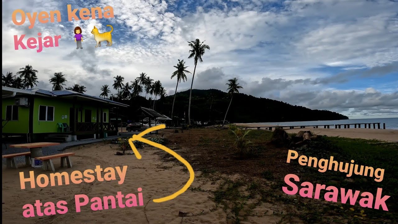 Telok Melano with Family, Part 1 - Evening | Hana Homestay | Beautiful Beach | Coconut Shake
