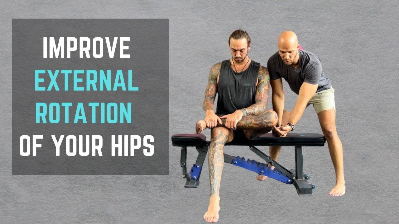 Seated Glutes stretch with PAILS & RAILS - improve external rotation of the hips