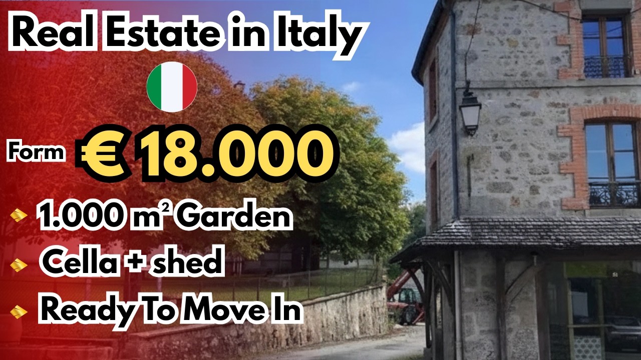 Form €19.000 RealEstate with Large Garden In Italy 2026 | Cheapest House Tour in Italy 2026