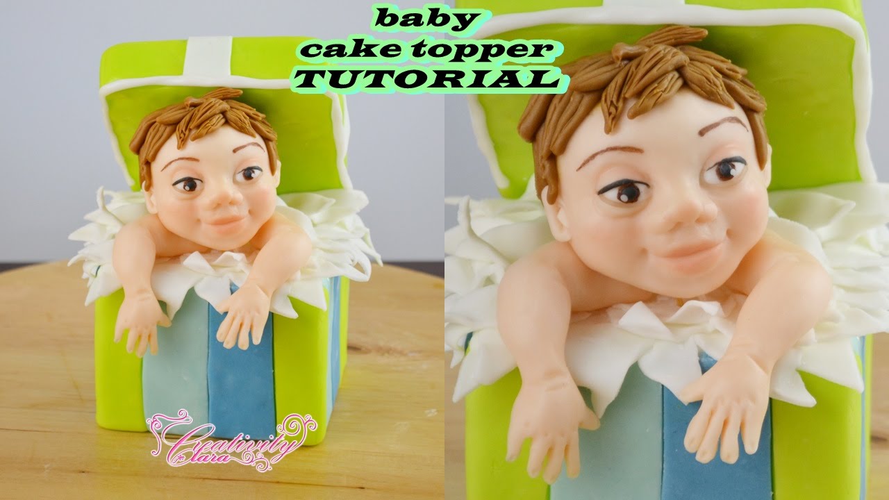 baby fondant cake topper tutorial -bimbo in pasta di zucchero per torta