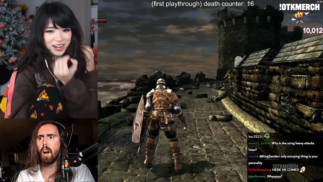Emiru stressed out by her yearly performance review from her boss Asmongold