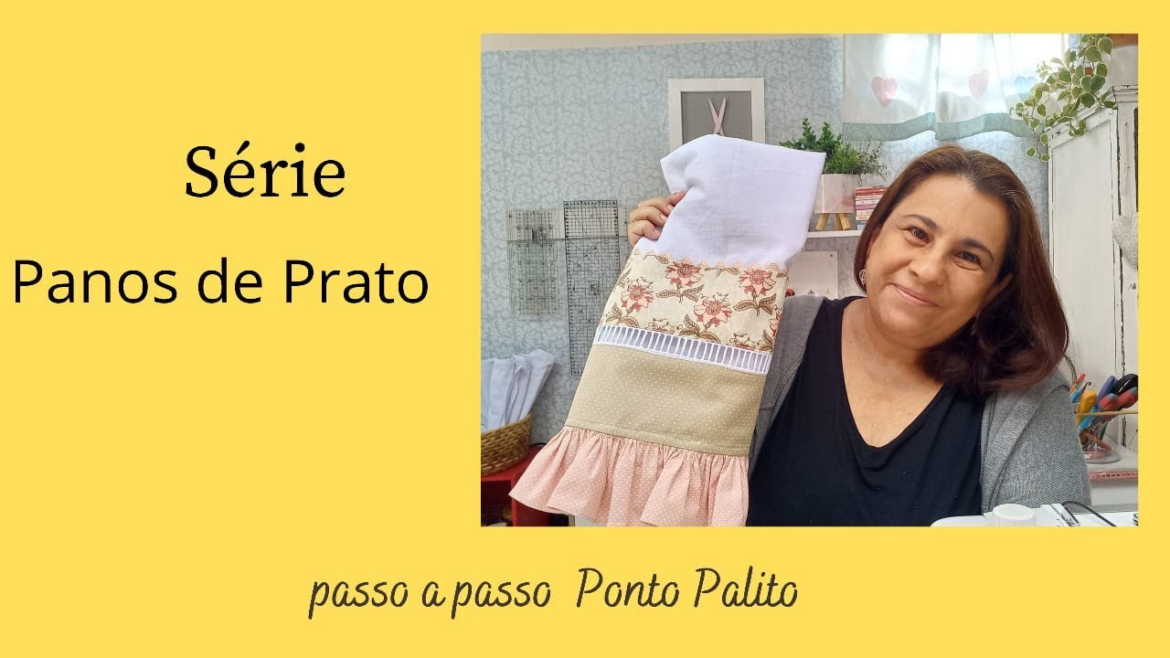 Barra de Pano de Prato com Ponto Palito