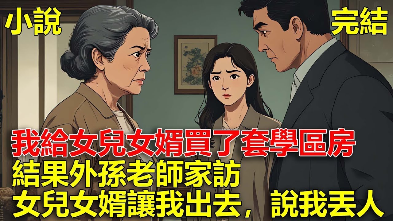 我給女兒女婿買了套學區房，只為讓外孫上市裏的高中，結果老師家訪，女兒女婿讓我不要住家裏，說我丟人！