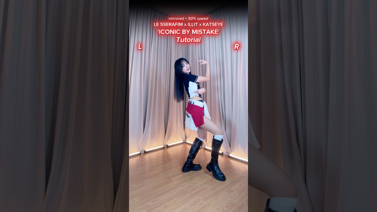 [TUTORIAL] LE SSERAFIM x ILLIT x KATSEYE 'ICONIC BY MISTAKE' dance 🔥 #iconicbymistake #kpopdance