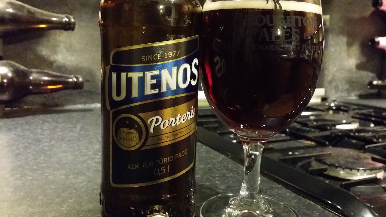 (4K) Utenos Porter / Utenos Porteris Utenos Baltic Beverages Holding | Lithuanian Craft Beer Review