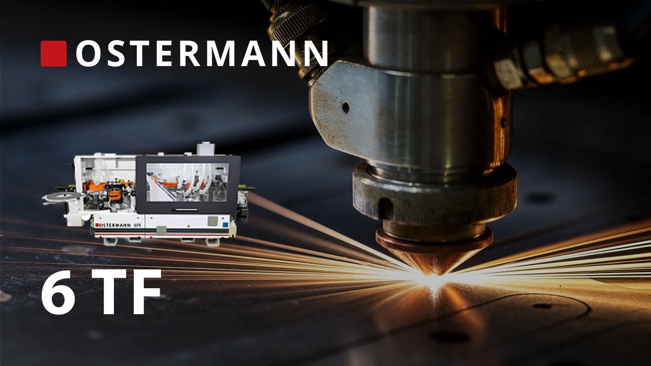 Автоматический кромкооблицовочный станок OSTERMANN 6TF  - видео обзор и работа оборудования