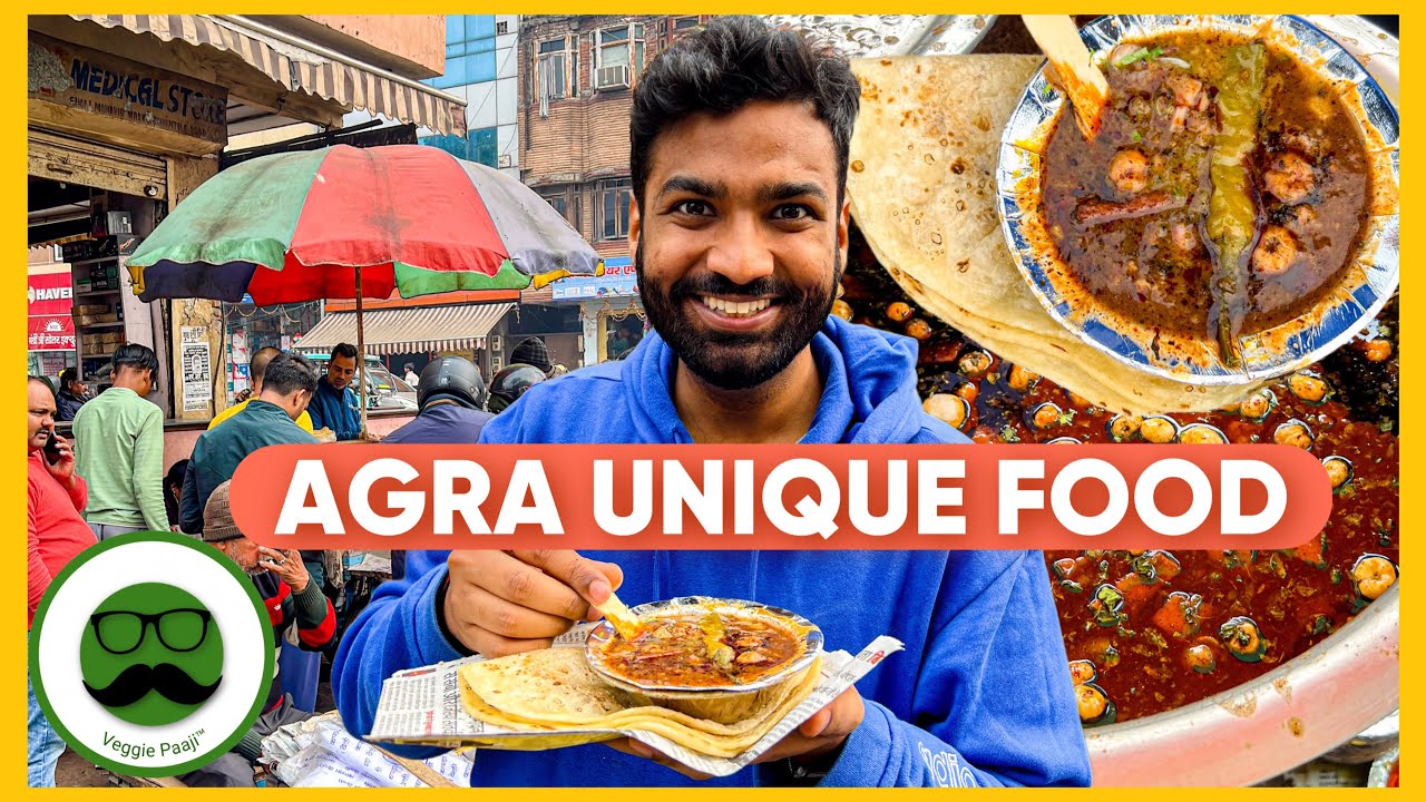 Agra Ka Unique Street Food | Makhane Wale Chole Bhature, Mix Fruit Shake & More | Veggie Paaji