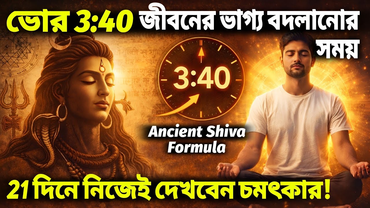 ভোর ৩:৪০-এ মাত্র ৩ মিনিট! ২১ দিনে নিজেই দেখবেন চমৎকার ফল | প্রাচীন শিব সূত্রের রহস্য