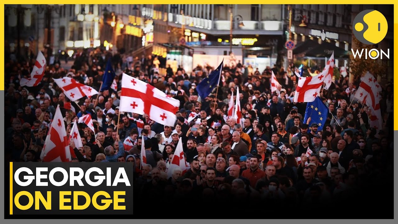 Georgia: Anti-Government Protesters March Towards Presidential Palace, Attempt Forced Entry | WION