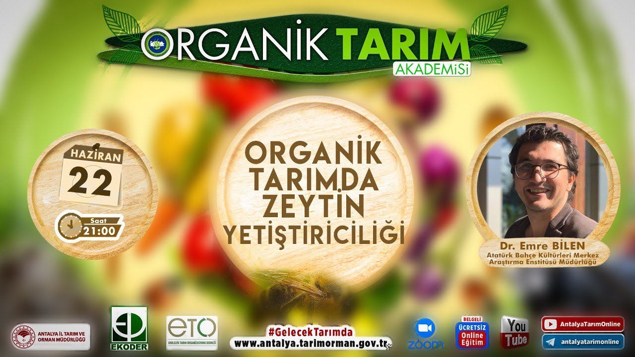 Organik Tarım Akademisi-20 Organik Tarımda Zeytin Yetiştiriciliği Dr. Emre Bilen