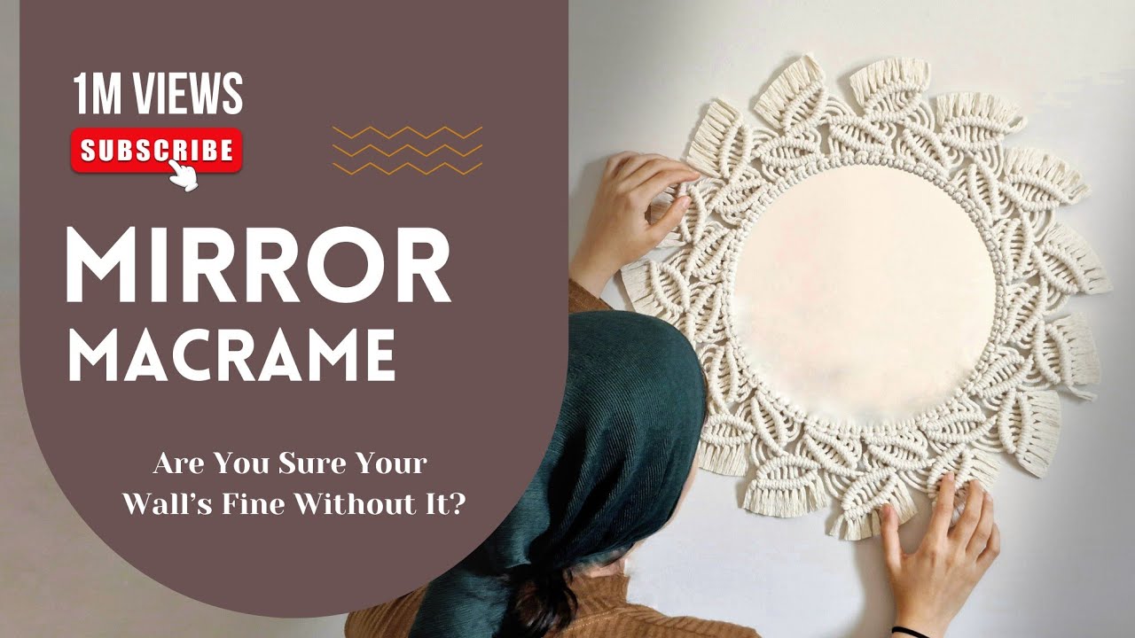 DIY Macrame Mirror Tutorial | Easy Boho Wall Decor Step-by-Step/ TUTORIAL#4
