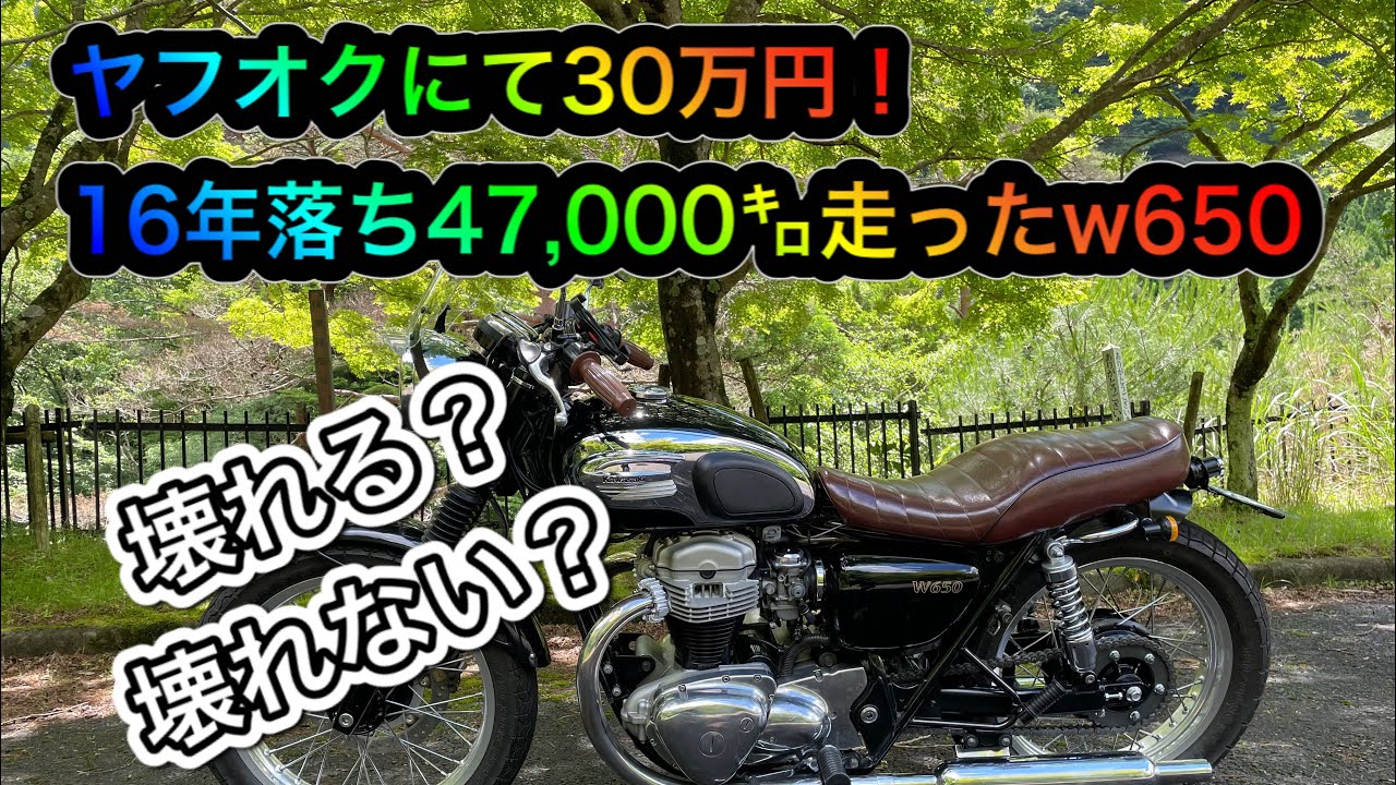 【w650】ヤフオク購入後、1年間5千㌔乗ってみた！メンテ内容など