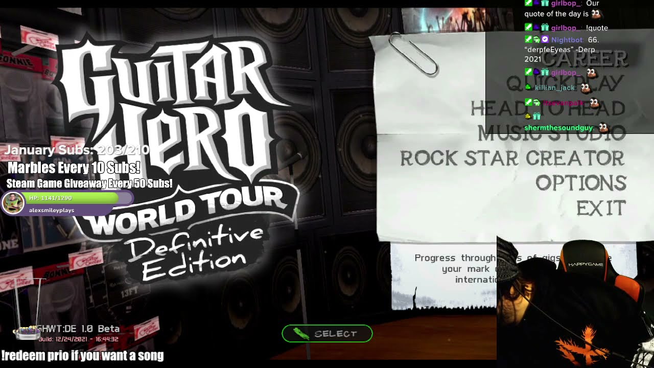 Guitar Hero World Tour: Definitive Edition (Day 1) (Part 1) ~ January 24, 2022