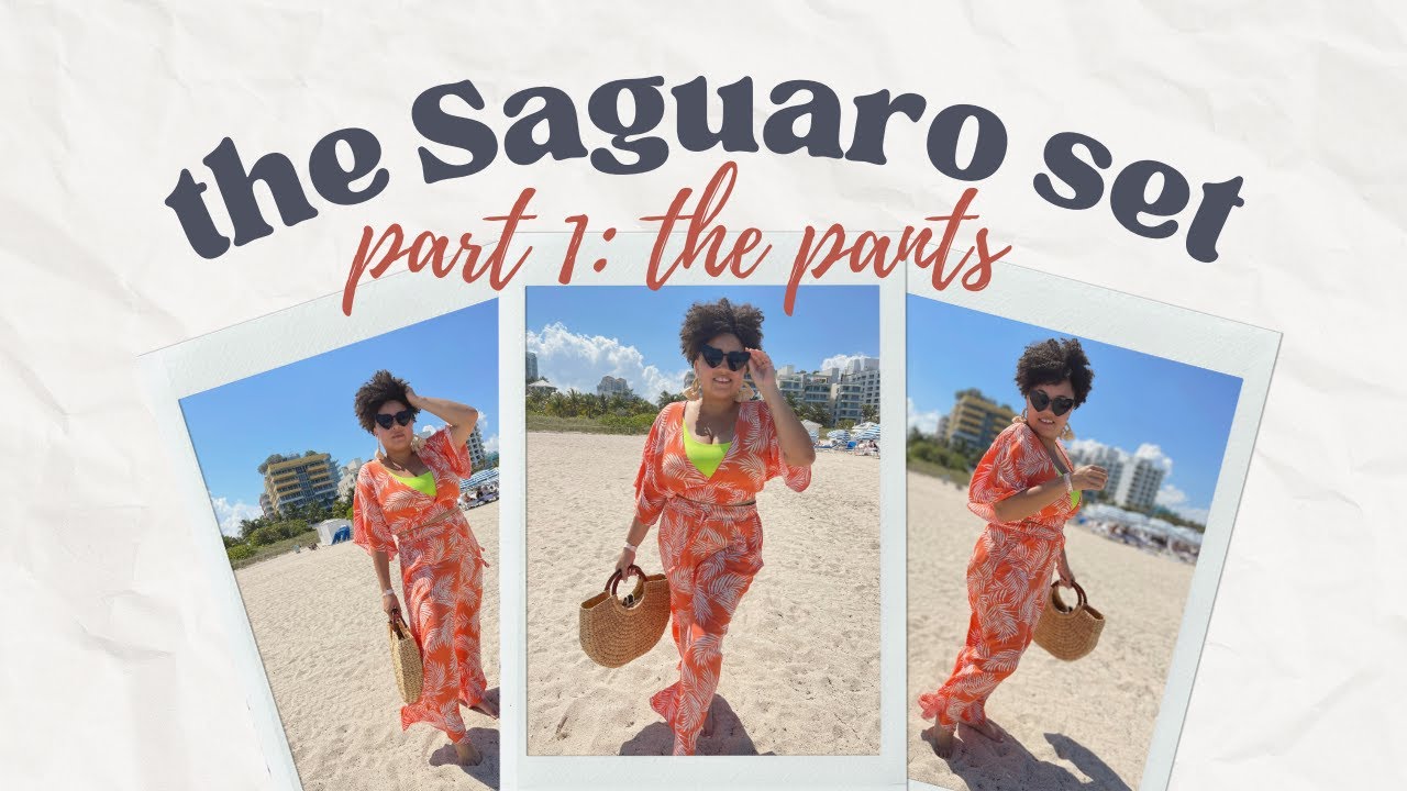 Vacation Sewing: the Saguaro Set by Friday Pattern Co. | Making the pants | Sewing vlog