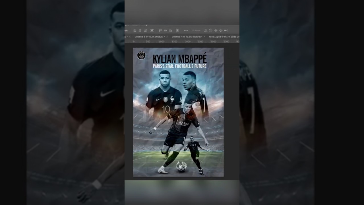 Football Poster ⚽️ |photoshop| #design #foryou #art #adobephoto #graphicdesign #photoshop #mbappe