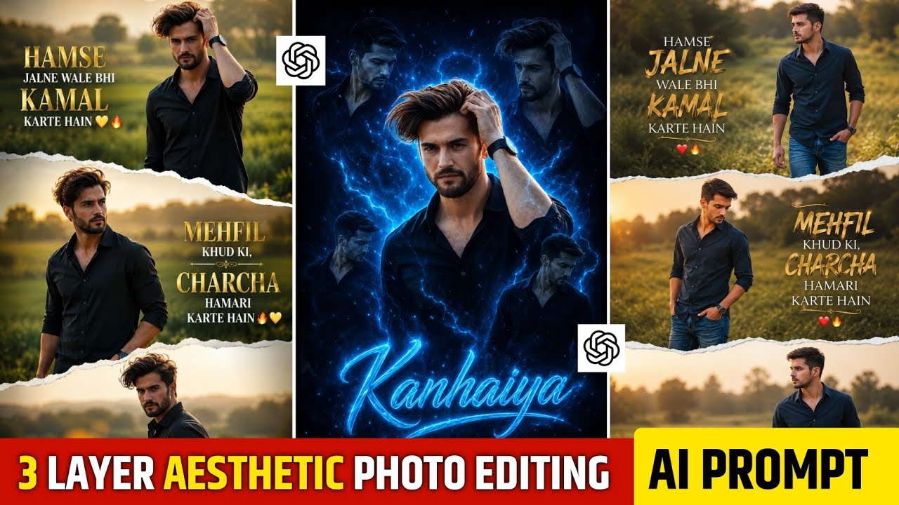 Trending 3 Layer AI Photo Editing | Viral Aesthetic Photo Editing Prompts | Chatgpt Photo Editing