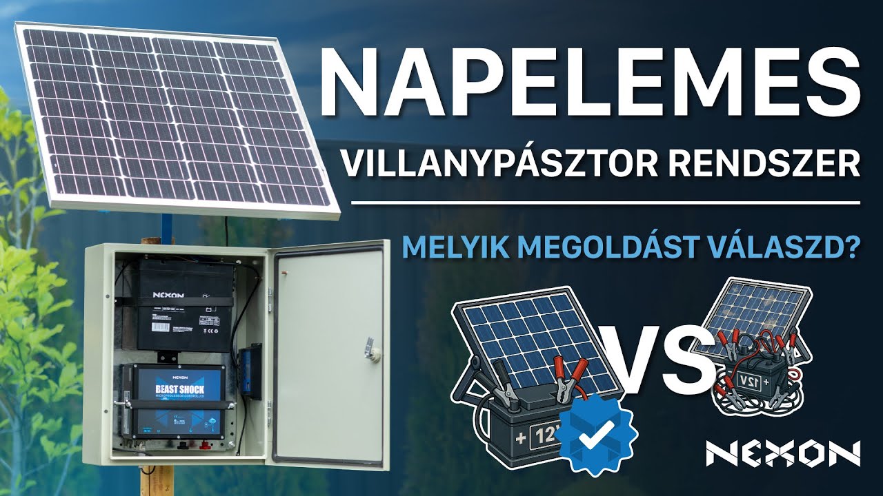 Villanypásztor napelemes töltéssel, minden amit a napenergiás működésről tudnod kell!
