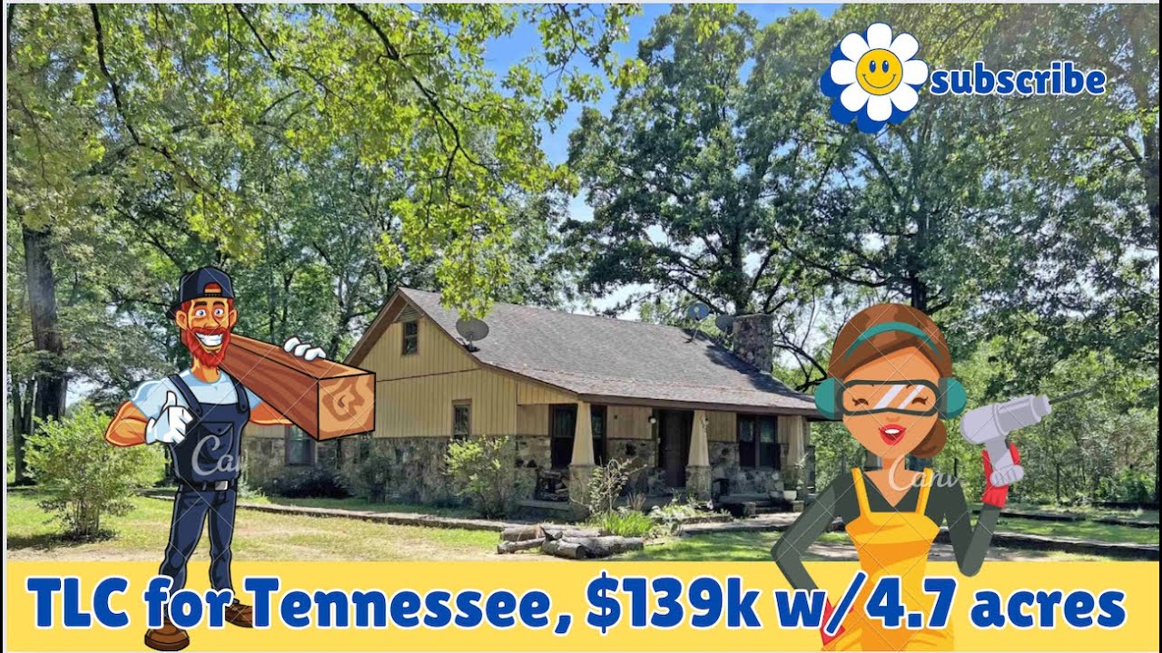 $139k Tennessee House needs TLC w/4.7 Acres 🔨🏡
