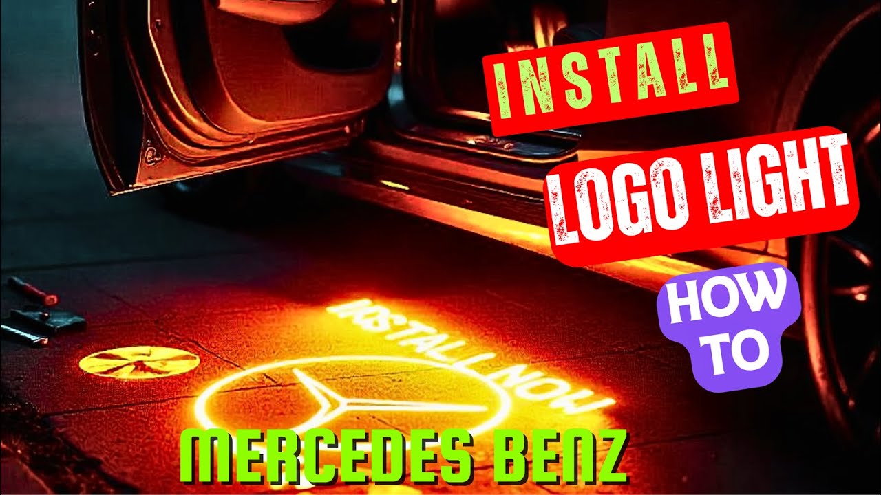 Как установить подсветку логотипа на дверь вашего Mercedes Benz || Подсветка логотипа Welcome